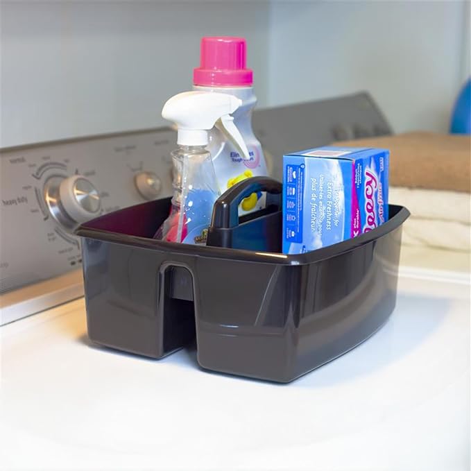 Storex 3-Compartment Small Cleaning Caddy – Multipurpose Supply Organizer - Image 3