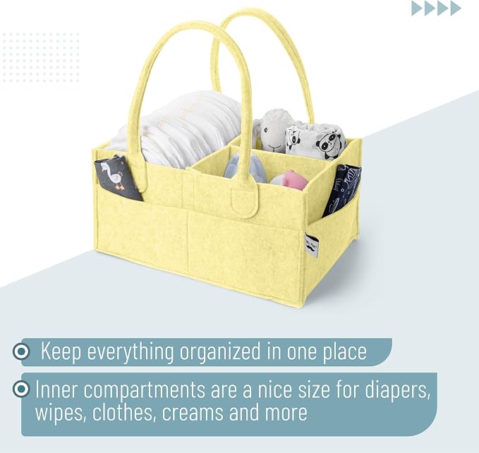 Mr. Pen- Baby Diaper Caddy Organizer, Lemon Glow, Baby Caddy Organizer - Image 4