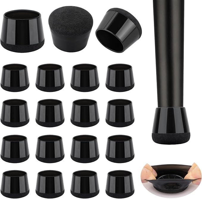 16 Pcs New Chair Leg Floor Protectors, Silicone Chair Leg Protectors by Jeaoouu