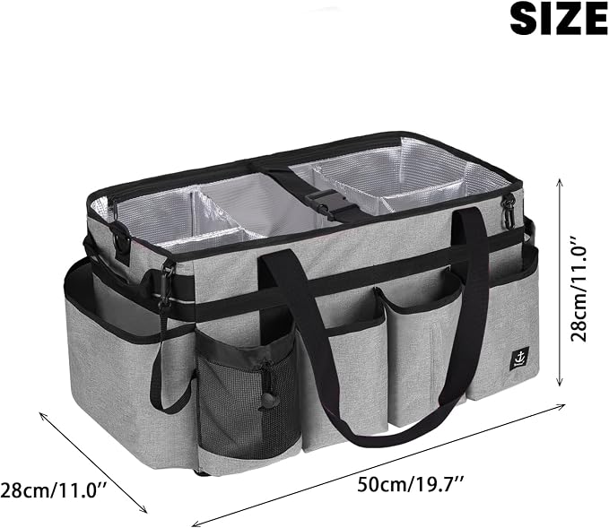 Extra large Cleaning Caddy Bag Built-in Sturdy Support Board, Cleaning Organizer - Image 2