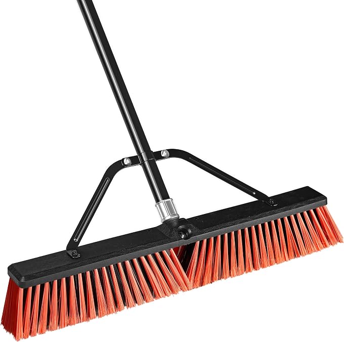 JEHONN 24” Wide Push Broom Outdoor Heavy Duty by JEHONN