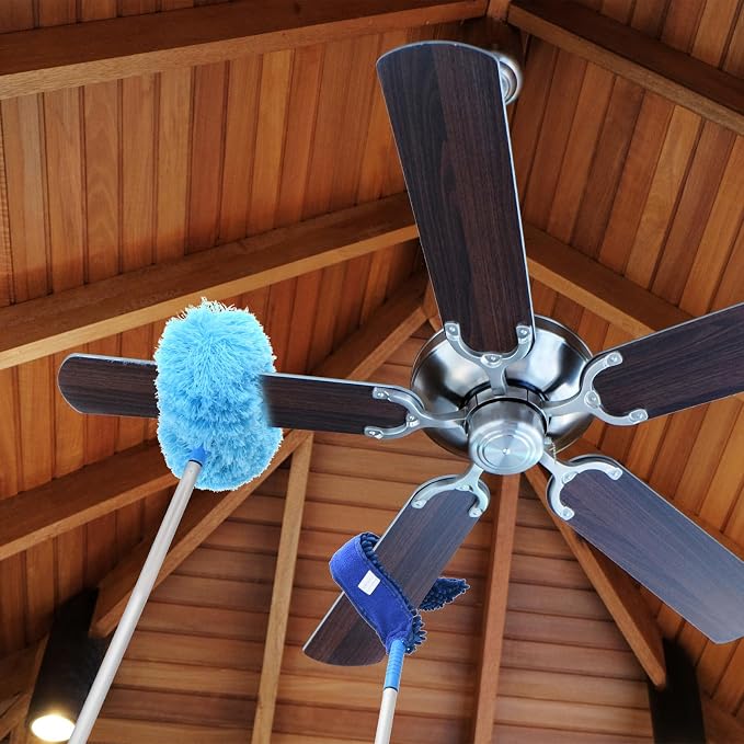 PATIKIL Ceiling Fan Cleaner Duster, 12.9" to 59", 2 in 1 Microfiber Duster - Image 6