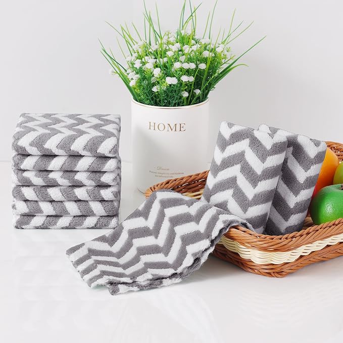 Homaxy 12 Pack Kitchen Dish Cloths, Ultra Soft and Absorbent Dish Towels - Image 7