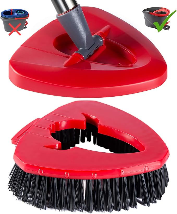 Spin Mop Scrub Brush with Mop Head Base Compatible by HUMUTA
