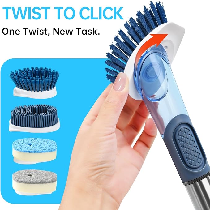 Soap Dispensing Scrub Dish Brush Head Replacements - Image 2