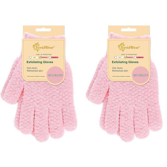 Evridwear Exfoliating Gloves for Shower, 100% Nylon Thick Soft Medium Heavy by Evridwear