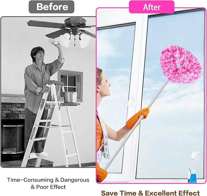 Ceiling Fan Cleaner Duster Reusable Microfiber Ceiling Fan Blade Cleaner - Image 4