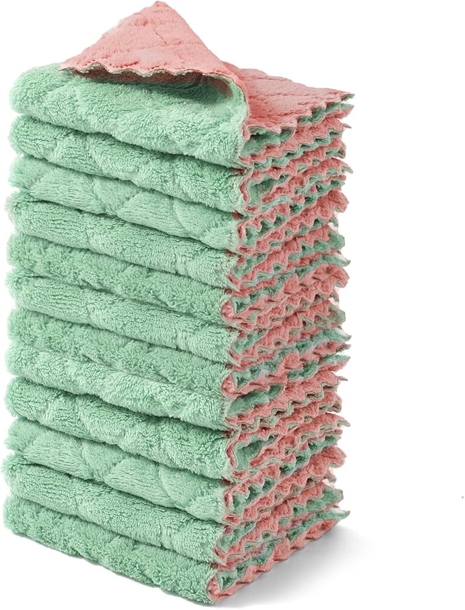 kimteny 12 Pack Dish Towels, 10x10 in Premium Dish Cloths, Super Absorbent by kimteny