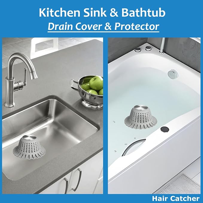 Hair Catcher Shower Drain, Bathtub Drain Hair Catcher, Covering Bathroom Sink - Image 6