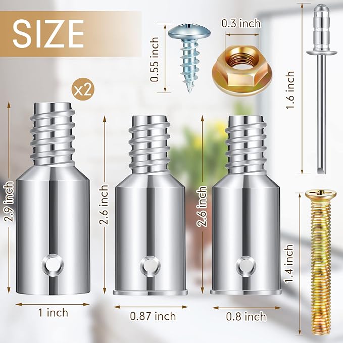 Zhengmy 6 Pcs Threaded Tip Replacement, Broom Handle Threaded End, Pole Handle - Image 2