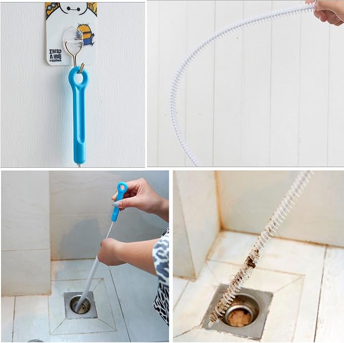 39inch Drain Clog Remover, 20inch Drain Snake Hair Remover＆ Cleaning Brush - Image 4