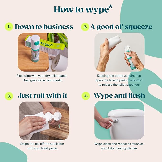 Wype | On The Go Bundle | Toilet Paper Gel | Flushable & Convenient Wet Wipes - Image 5
