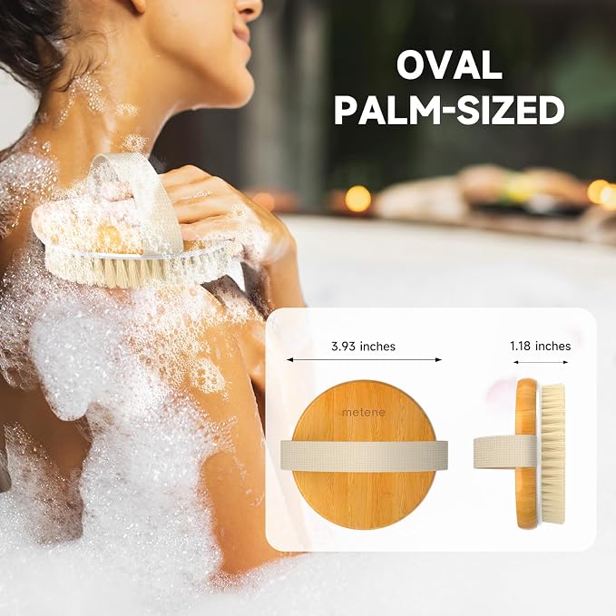 Metene Dry Body Brush for Radiant Skin, Exfoliates and Softens Skin, Improve - Image 6