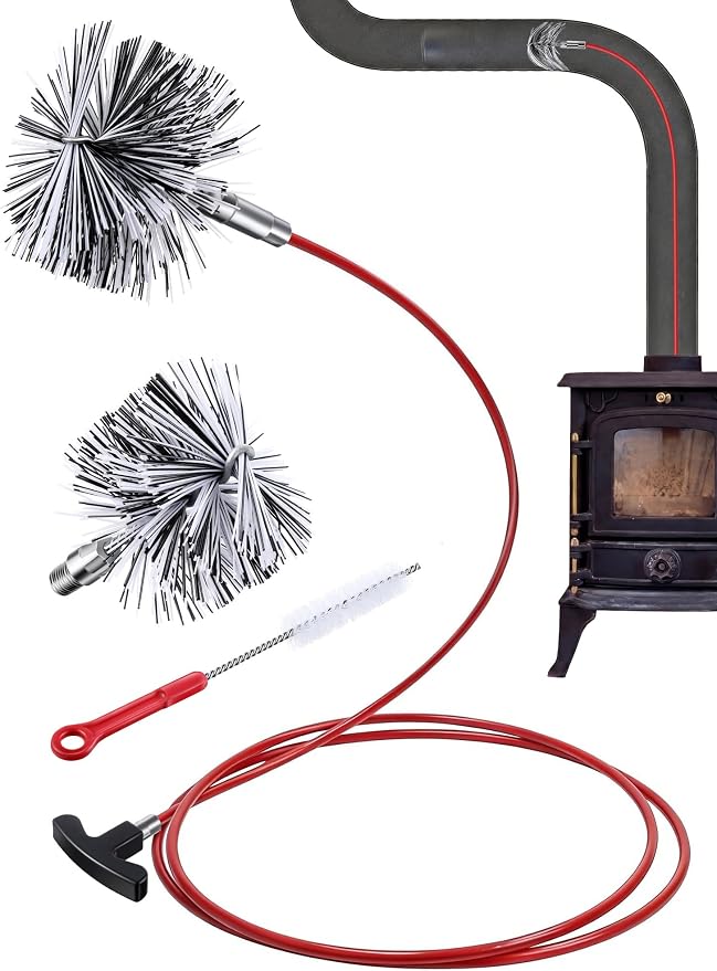 Feekoon Pellet Stove Cleaning Kit, 10 FT Flexible Steel Rod by FEEKOON