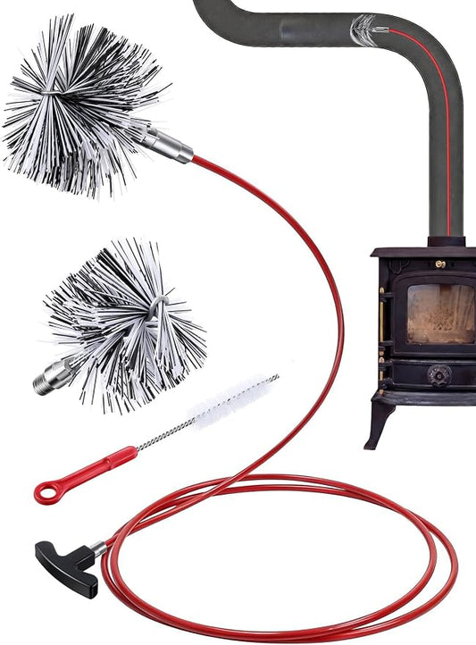 Feekoon Pellet Stove Cleaning Kit, 10 FT Flexible Steel Rod by FEEKOON