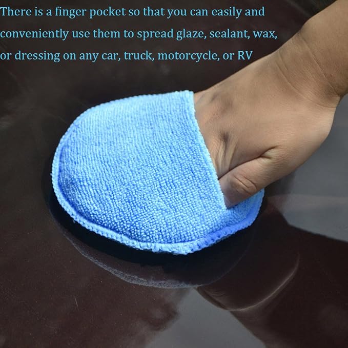 Microfiber Wax Applicator, AutoCare Ultra-Soft Microfiber Wax Applicator Pads - Image 6