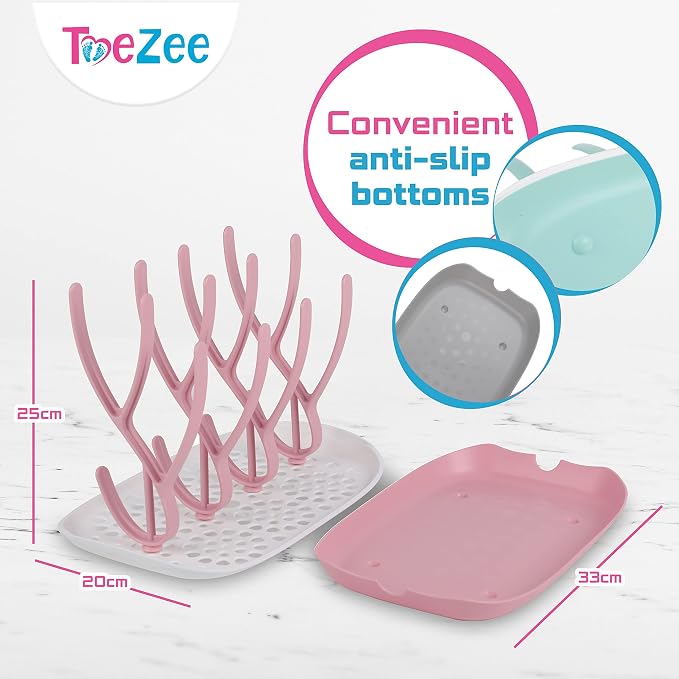 Baby Bottle Drying Rack Space Saving Countertop Baby Bottle Holder, Drying Rack - Image 3