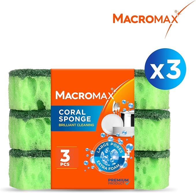 Macromax Coral Sponge – Ergonomic Heavy Duty Scrub Sponge - Image 5
