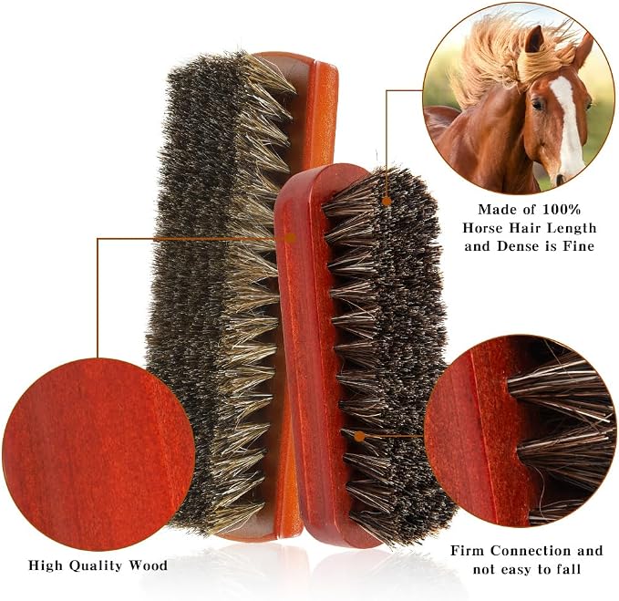 Shoe Brush, Horsehair Shoe Brush, Shoe Brushes - Image 2