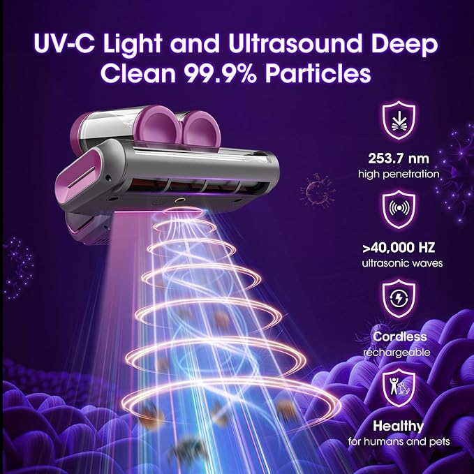 Bed Mattress Vacuum Cleaner Cordless 16Kpa Handheld Vacuum, Vacuum Cleaner - Image 3