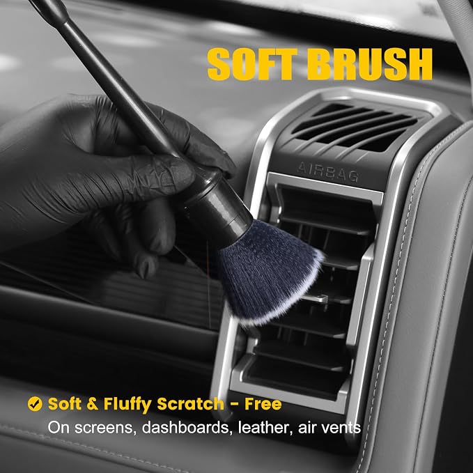 10PCS Car Detailing Brush Kit, All-in-One Interior Exterior Auto Detailing - Image 2