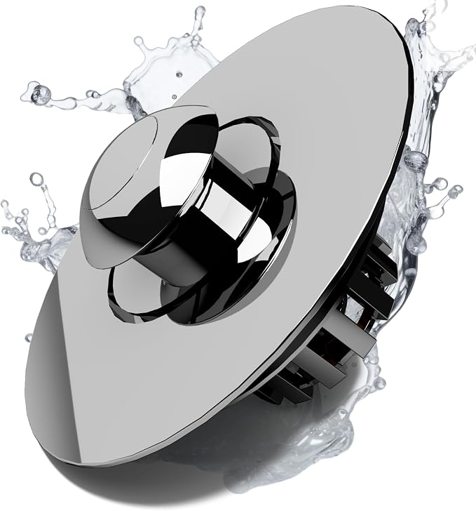 Kitchen Sink Drain Strainer 3 in 1, 304 Stainless Steel Pop Up Sink Stopper by YKWLHomeSolution