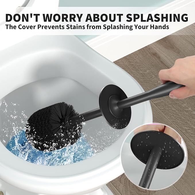 Toilet Brush and Holder 2 Pack, Toilet Bowl Brush - Image 3