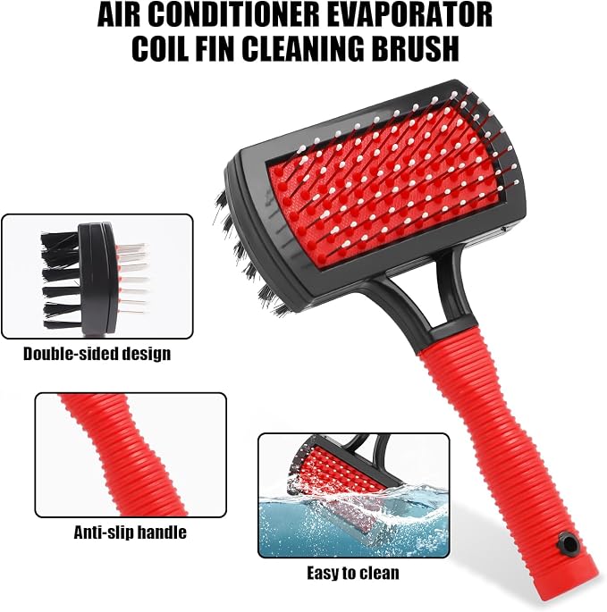 2pcs Air Conditioner Condenser Cleaning Tools, Double-Sided AC Evaporator Coil - Image 2