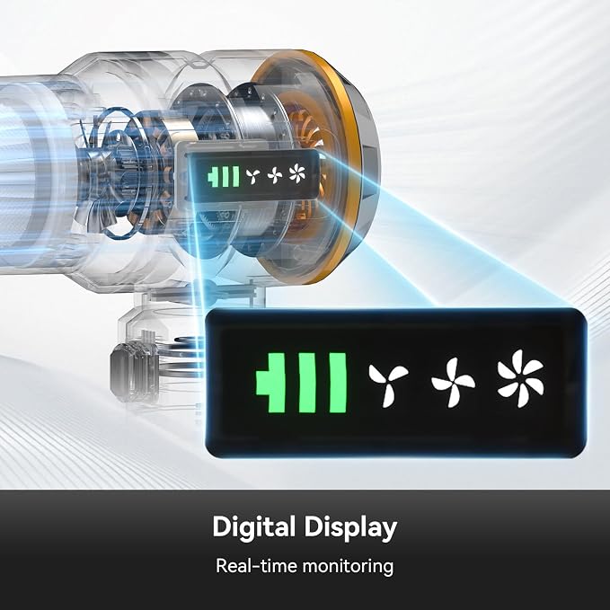 Car Vacuum with LED Digital Display, 20000PA Advanced Clean Cordless Handheld - Image 2