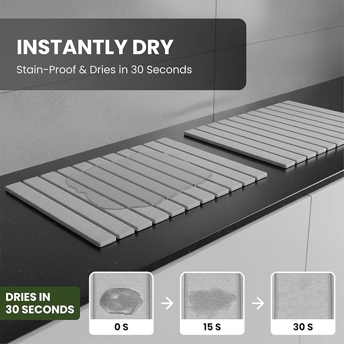Large Stone Drying Mat for Kitchen Counter - Image 4