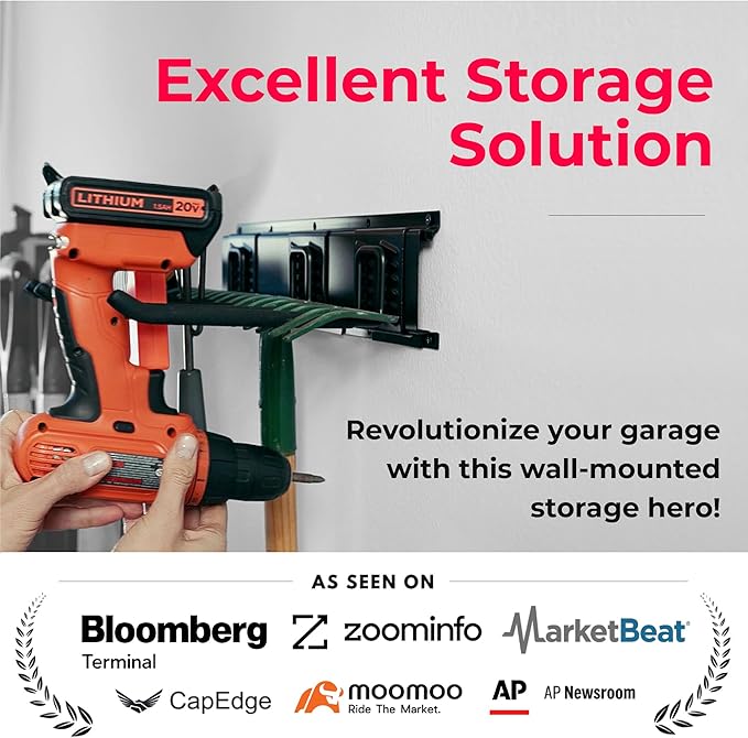 Heavy-Duty Garage Wall Storage System | Wall Mounted Tool Organizer Rack - Image 2