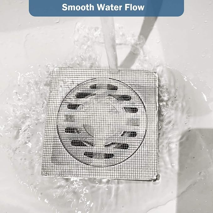 25 Packs - Disposable Shower Drain Hair Catcher 3.94 Inches Square Drain Hair - Image 4