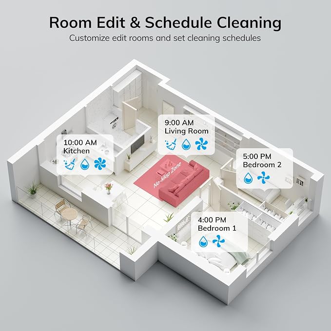 ILIFE A12 Pro Robot Vacuum and Mop Combo, Self Emptying Station - Image 6