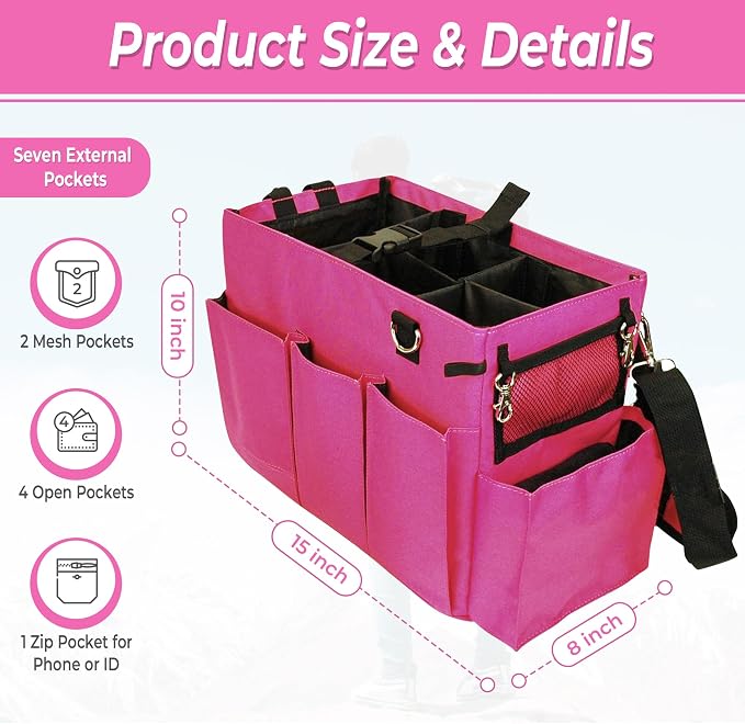 Blue Lilly Large Capacity Durable Cleaning Caddy Bag - Image 2