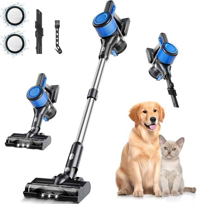 Cordless Vacuum Cleaner for Home, 8-in-1 Lightweight Stick Vacuum by BSNAW