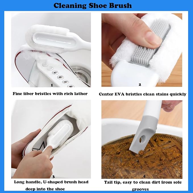 2Pack Shoe Cleaning Brush -Sneaker Shoe Cleaner Brush-Soft Bristle Cleaning - Image 3