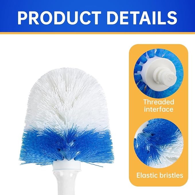 2 Pack Toilet Brush Replacement Head Compatible - Image 6