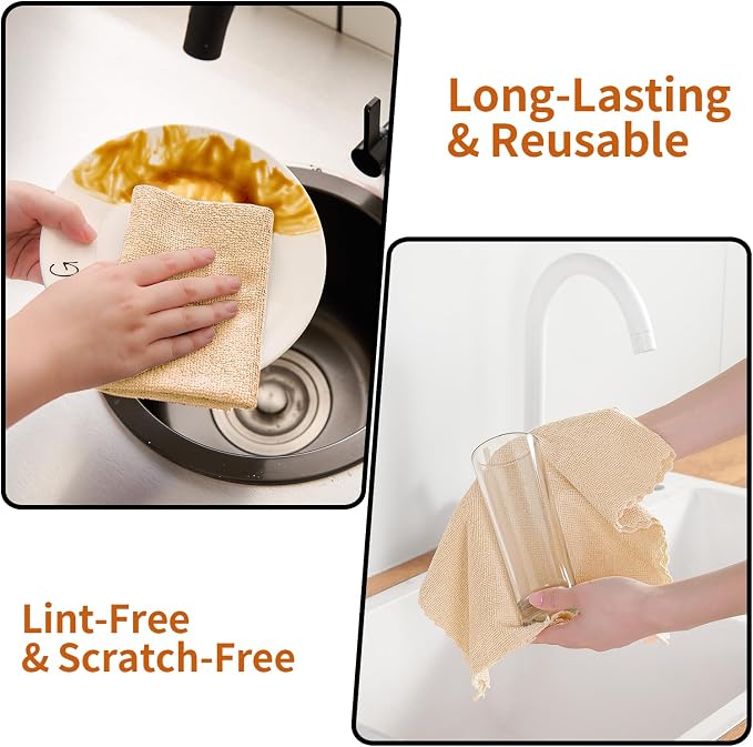 80 Pack Microfiber Cleaning Cloth Roll, Lint Free Rags & Tear Away Reusable - Image 5