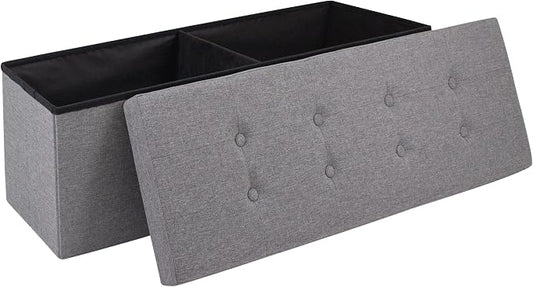 GLAXYFUR 43 Inches Folding Storage Ottoman Bench, Storage Chest, Footrest by GLAXYFUR