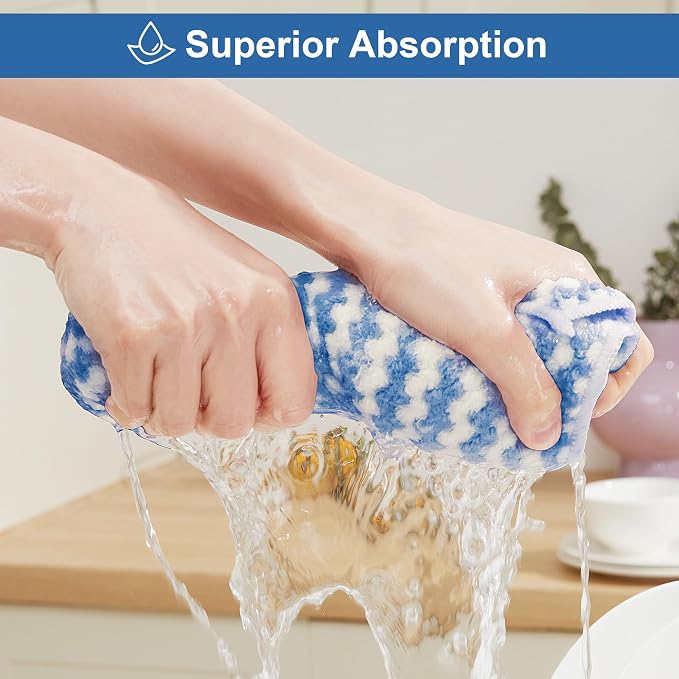 JOYMOOP 54 Packs Microfiber Cleaning Cloths, Super Absorbent Cleaning Cloths - Image 5