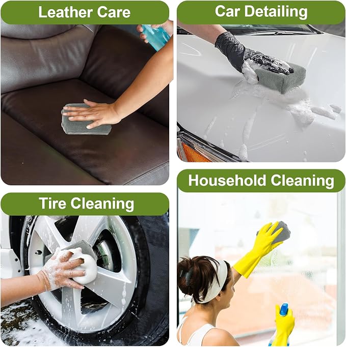 4 PCS Microfiber Applicator Pad, 4.7"x3.1" Scratch-Free Foam Buffing Scrub Pads - Image 7