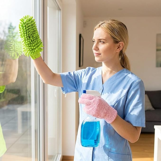 6 Pcs Microfiber Dusting Mitt Gloves - Image 5