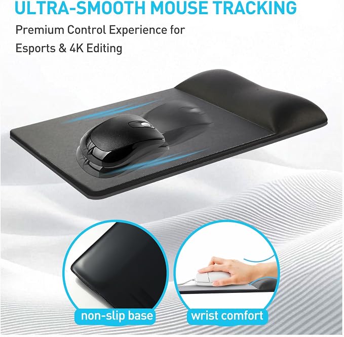 univo colors Design-Wave Wrist Rest Mouce Pad, PE Mouse Sliding - Image 4