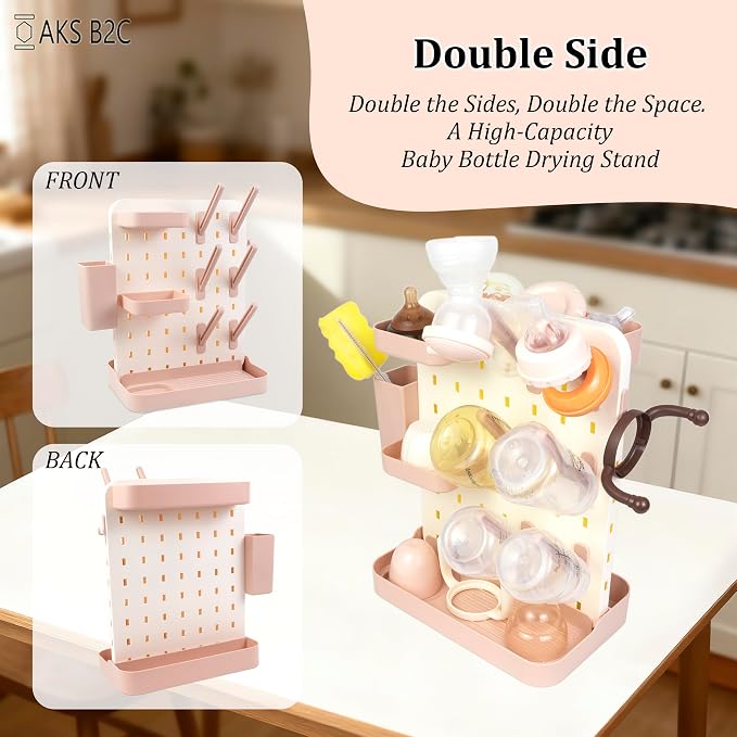 Baby Bottle Drying Rack Space Saving Countertop Vertical Rack - Image 7