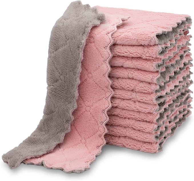 kimteny 12 Pack Kitchen Cloth Dish Towels, Premium Dishcloths, Super Absorbent by kimteny