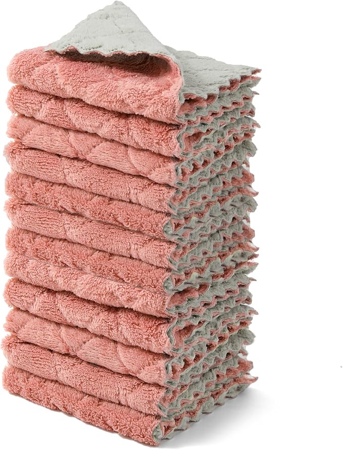 kimteny 12 Pack Dish Towels, 10x10 in Premium Dish Cloths, Super Absorbent by kimteny