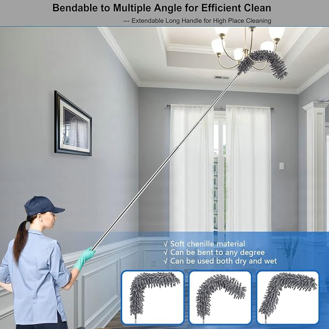 Microfiber Duster Kit High Reach Ceiling Fan Duster - Image 3