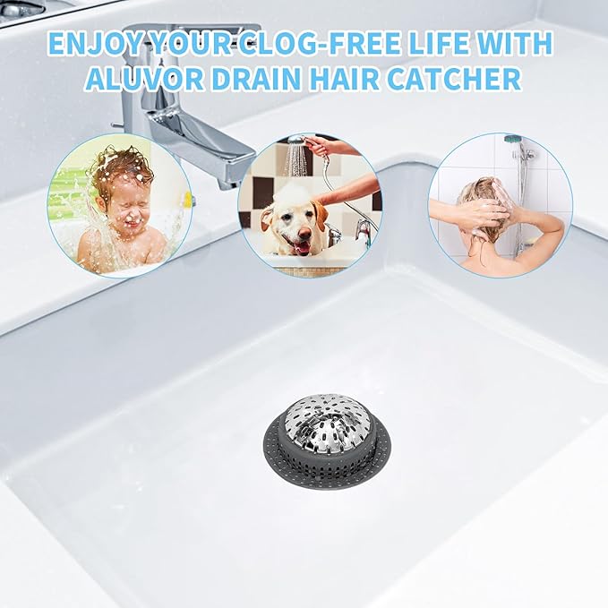 Shower Drain Hair Catcher, Shower Drain Cover, Bathtub Drain Hair Catcher - Image 6