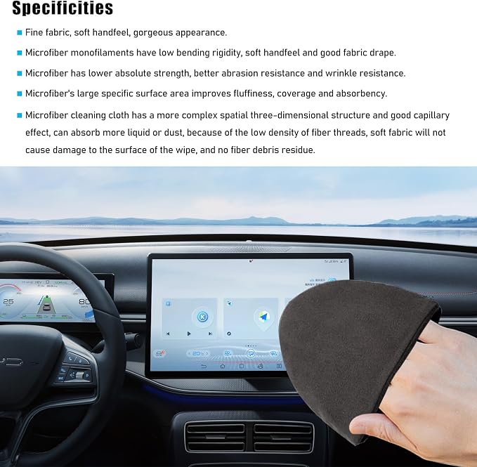 Car Screen Cleaner, 4.72×3.93" Triangle Microfiber Auto Screen Cleaning Pad - Image 3