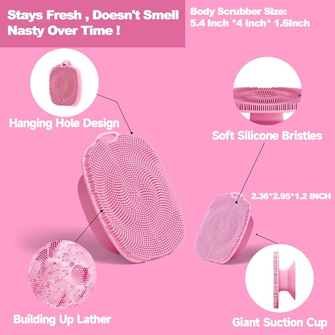 Soft Silicone Body Scrubber, Gentle Like a Hand Exfoliating Your Skin and Build - Image 3